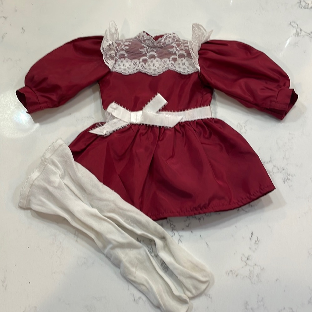 VINTAGE Authentic American Girl Samantha's Christmas Dress-RETIRED